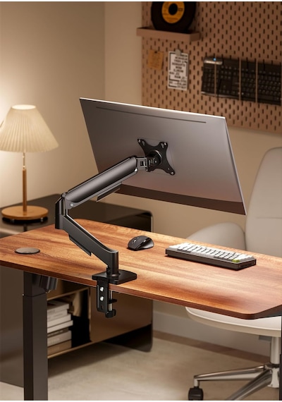 Voltix Monitör Tutucu 17" - 32" Ekranlar İçin 9kg Taşıyabilir, Lcd Led Amortisörlü Vesa Monitör Tutucu A.Ağaç