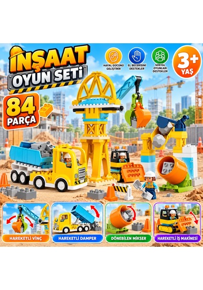 Trendexa Kasabası 3'ü 1 Arada İnşaat Sahası Ve Araçları 10476 Mac Standart