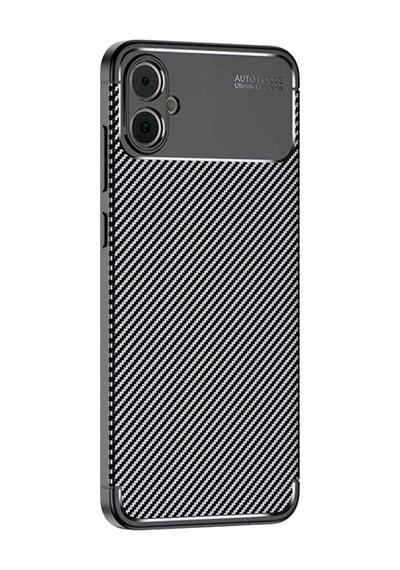 Samsung Galaxy Uyumlu , A05 Kılıf Auto Focus Karbon Kapak - Siyah