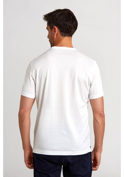 Bisse Erkek O Yaka T-shirt Beyaz Tsnos24y24101 D01 Beyaz