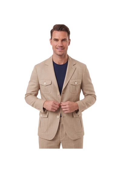Deepsea Erkek Camel Safari Ceketli Slim Fit 2'li Takım Elbise Pileli Duble Paça Pantolon 2600723 Deepsea Erkek Camel Safari Ceketli Slim Fit 2'li Takım Elbise Pileli Duble Paça Pantolon 2600723