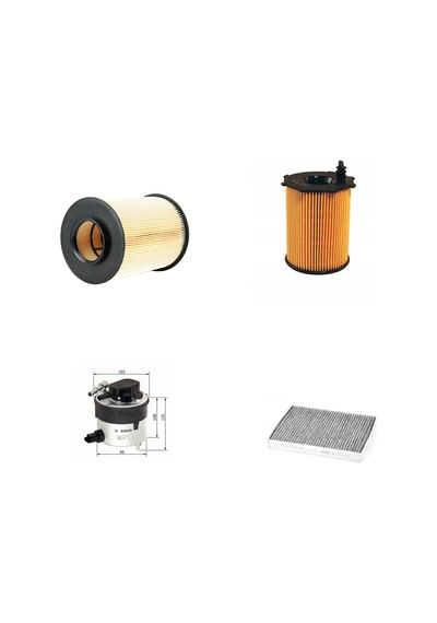 Bosch Filtre Bakım Seti Volvo S40 Iı 1.6 D 109 Beygir Dizel 2008-2013 Hava + Yağ F + Yakıt F. + Polen Sardes