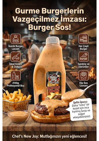 Chefs New Joy Burger Sos Burger Sauce 2140 G