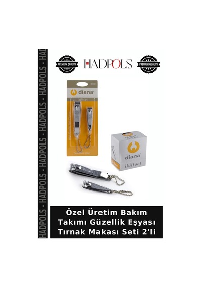 Özel Üretim Bakım Takımı Güzellik Eşyası Tırnak Makası Seti 2'li