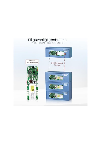 Tdt Dokunmatik Ekranlı Smart 13s-16s 48v 100a Bms Lifepo4 Ess