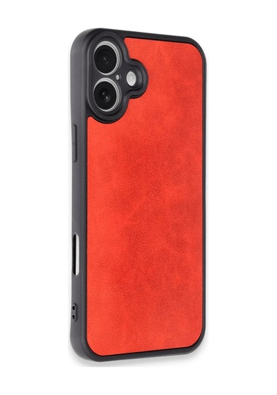 Apple İphone 16 Plus Kılıf Aras Deri Kapak - Kırmızı 0.2M-Çok Renkli