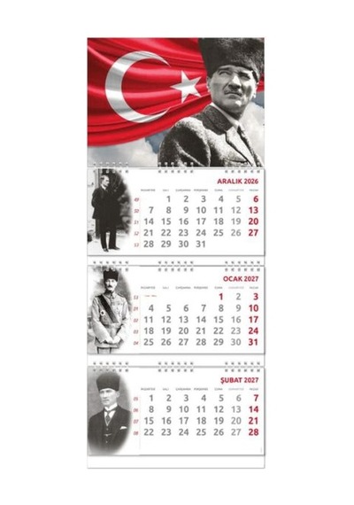2027 Atatürk Gemici Duvar Takvimi - Ayyıldız