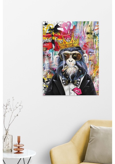 Banksy Graffiti Cam Tablo Evlika, Ev Ve Ofis Duvar Dekoru, Hediyelik Büyük Temperli 4 Mm Cam Tablo Evlika