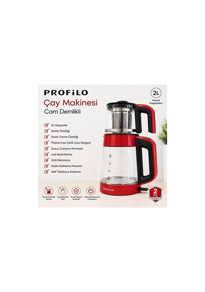 Profilo Ttp4702 Kırmızı Çay Makinesi