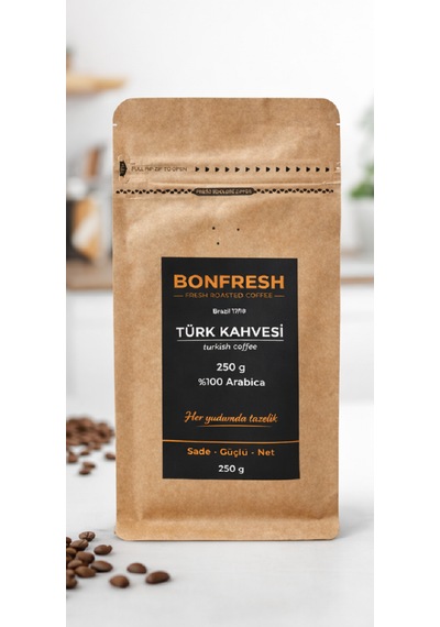 Bonfresh Türk Kahvesi 250g %100 Arabica İnce Öğütülmüş