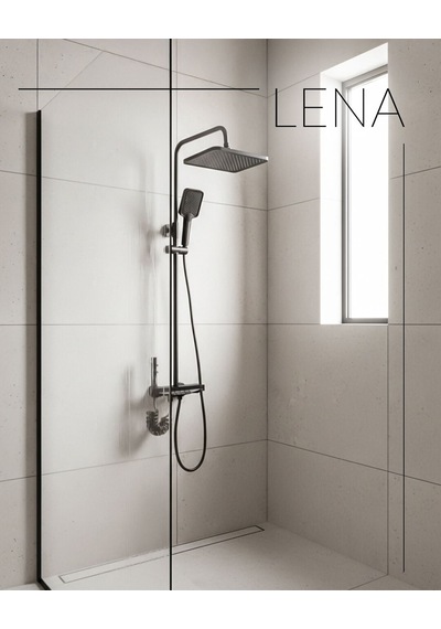 Lena Ledli Piano Banyo Yağmur Duş Sistemi Acar 35.01.190 Açık Gri