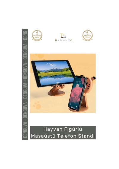 Telefonstandı Sevimli Hayvan Tasarım Ergonomik Katlanabilir Tablet Figürlü Masaüstü Telefon Standı
