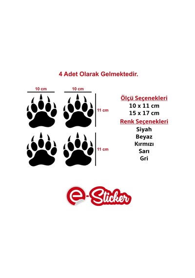 4 Adet Off Road Pençe Sticker Oto Sticker Araba Sticker (353773173)