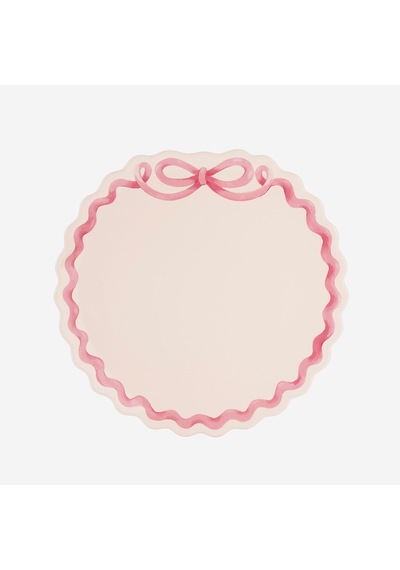 Pembe Stoneware Yemek Tabağı 25 Cm