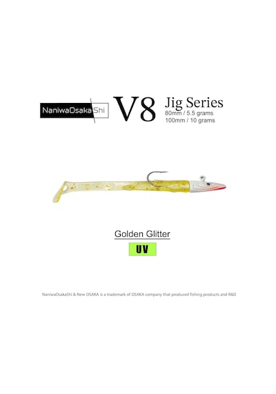Naniwaosakashi V8 Jig Series 100mm 10gr Silikon Yem