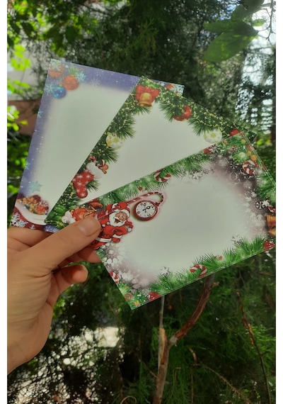 15 Adet 3 Model Yılbaşı Tebrik Kartı - Kuşe Kart - Hd Baskı - 10x15 Cm - Yılbaşı Hediye Mesaj Kartı