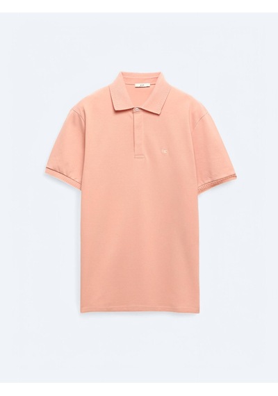 Kip Somon Düz Polo Yaka %100 Pamuk T-shirt