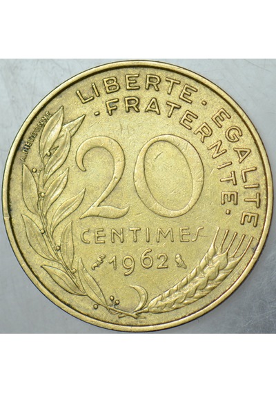 Fransa 20 Centimes 1962.