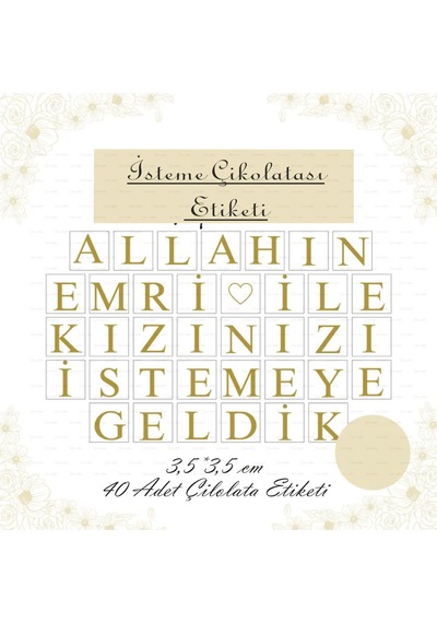 Allahın Emri İle Kızınızı İstemeye Geldik İsteme Çikolatası Eti