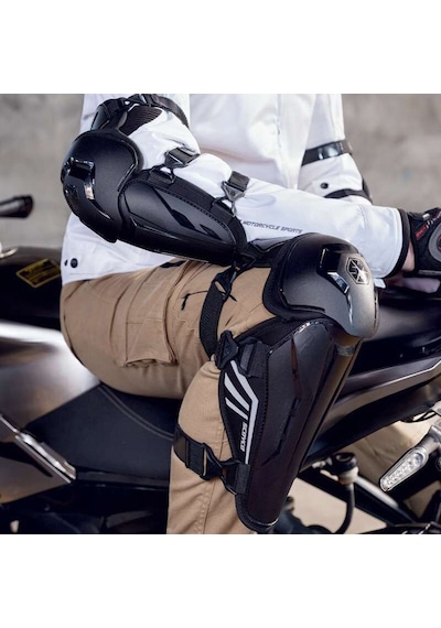Ebakbak Motosiklet Dizlik Dirseklik Set Masfallı Lüx Bacak Ve Kol Koruma Motorcu Takım Siyah