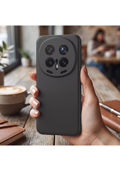 Caseonn Honor Magic 8 Pro Kılıf Kamera Korumalı Mikrofiber Astarlı Lansman Siyah
