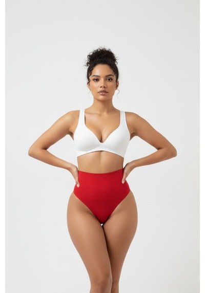Fit Women String Korse Göbek Ve Bel Seamless String Korse 1011 Kırmızı