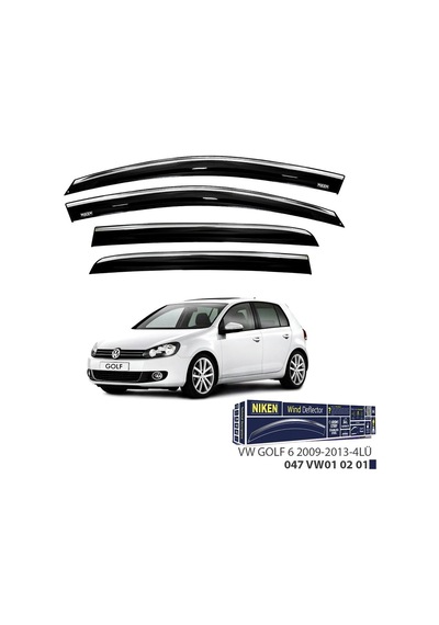 Niken Vw Golf 6 Cam Rüzgarlığı Kromlu 2009-2013 4'lü