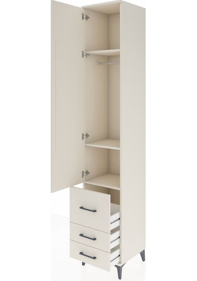 Hyperion Dolap 3 Raflı 3 Çekmeceli Tek Askılı 44x44x243 Aytaş... Aytaşı