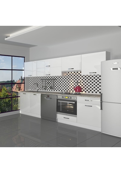 Decoraktiv Elite 280y Ank Mdf Hazır Mutfak Dolabı - Tezgah Dahil - Parlak Beyaz Decoraktiv Elite 280y Ank Mdf Hazır Mutfak Dolabı - Tezgah Dahil - Parlak Beyaz