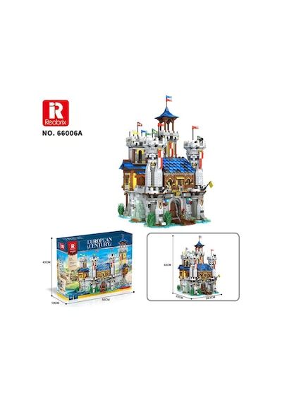 Reobrix 66006 Altın Aslan Kalesi Yaratıcı Yapı Blok Seti Building Blocks Golden Lion Castle -2722 Parça