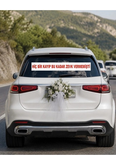 Hiçbir Kayıp Bu Kadar Araba Arkası Konvoy Yazısı 100 15 Cm Beyaz