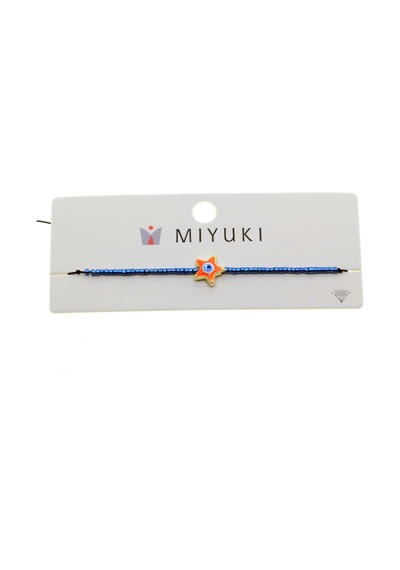 Altın Renk Yıldız Turuncu Mineli Model Miyuki Bileklik - 2952
