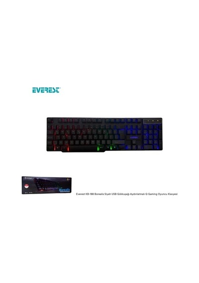 Everest Borealis Kb-188 Q Usb Gökkuşağı Aydınlatmalı Gaming Klavy