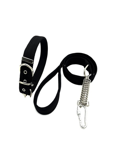 Köpek Tasması Ve Köpek Gezdirme Seti M, Siyah