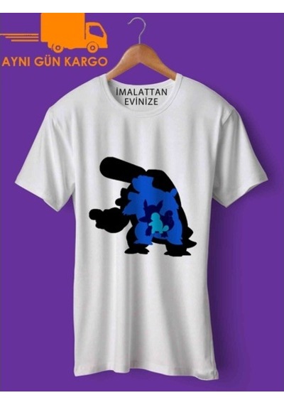 Blastoise Pokemon Tasarım Baskılı Tişört Tshirt