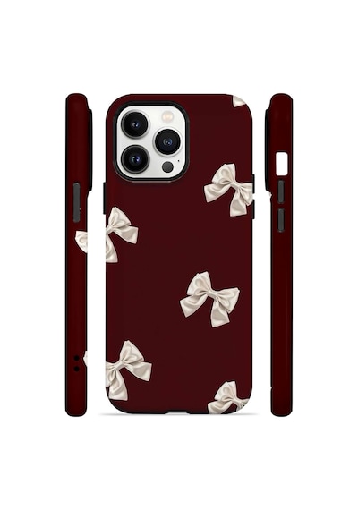 Velvoria Valestra Ivory Bow Scatter Apple iPhone Uyumlu 14 Pro Magsafe Koruma Kılıfı Valestra Magline - Ivory Bow Scatter