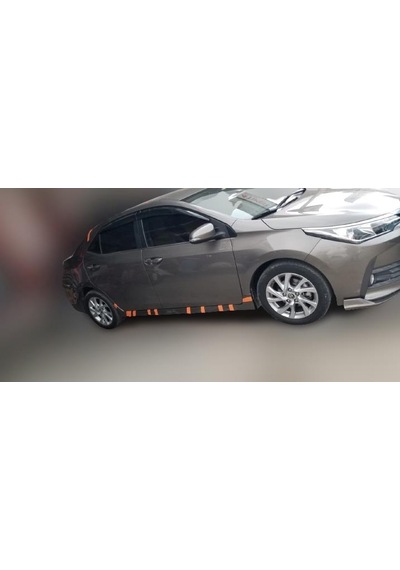 Toyota Corolla Uyumlu 2013-2019 Astarlı Düz Yan Marşpiyel