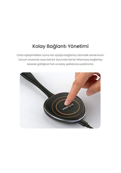 Veggieg 4k 30hz Kablosuz Hdmı Vga Görüntü Ve Ses Aktarıcı Wireless Ekran Yansıtma Adaptörü Verici Alıcı Set
