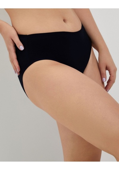 Alya Underwear  Kadın Pamuklu Bato Kesim Külot - 3 Adet Beyaz - 3'lü Paket Siyah