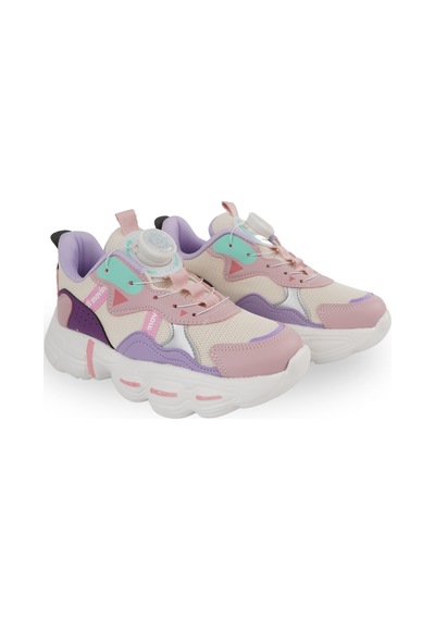 Cool Rex Akıllı Bağcık Mekanizmalı Ortopedik Çocuk Spor Ayakkabı Pudra