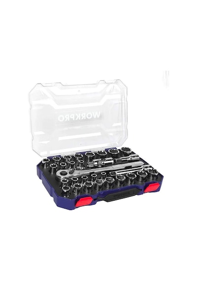 Workpro Wp202525 30 Parça 1/2 Cr-v Metrik/inç Profesyonel Lokma Takımı Fr Wp202525