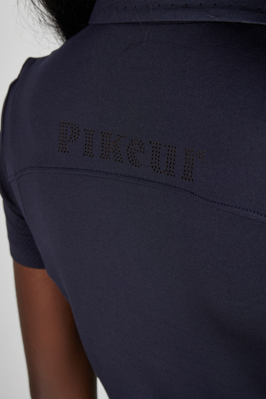 Pikeur Polo Shirt 1236 Lüks Fonksiyonel Spor Kadın Tişört Lacivert