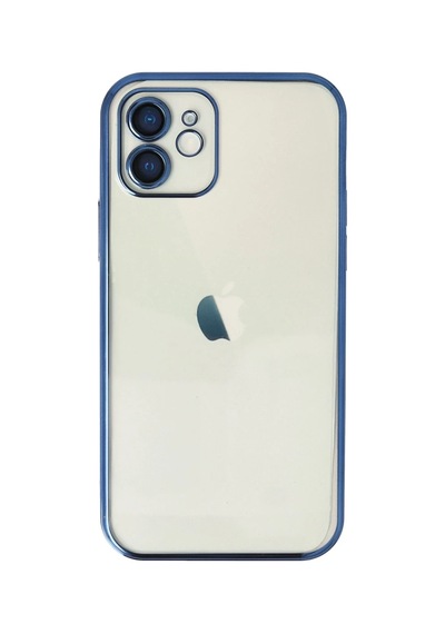 Apple İphone 12 Kılıf Razer Lensli Silikon - Lacivert 0.2M-Çok Renkli