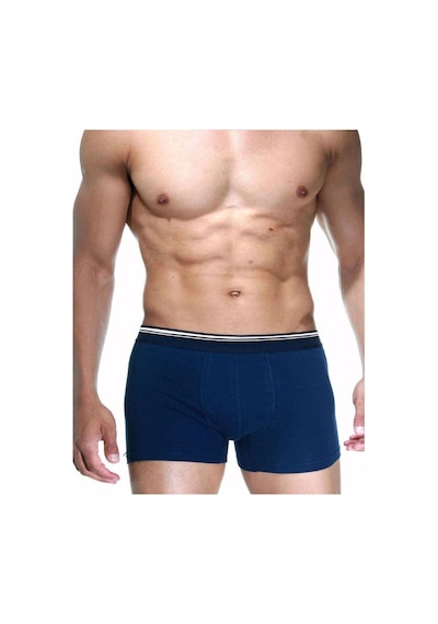 Berrak 1097 Erkek Likralı Esnek Boxer 2 Adet Lacivert