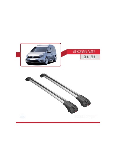 Volkswagen Caddy 2015-2019 Arası İle Uyumlu Ace-1 Ara Atkı Tavan Barı Gri