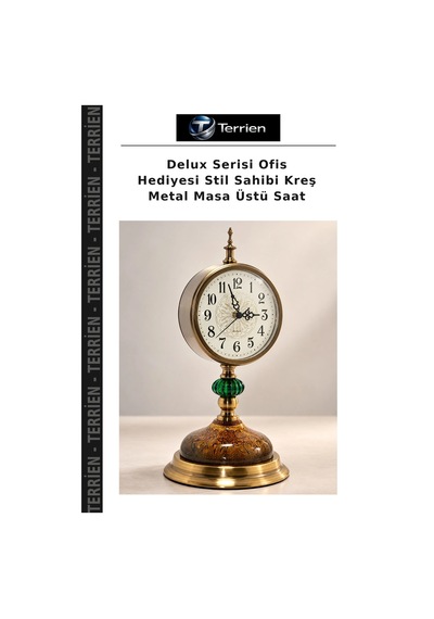 Delux Serisi Ofis Hediyesi Stil Sahibi Kreş Metal Masa Üstü Saat Diğer