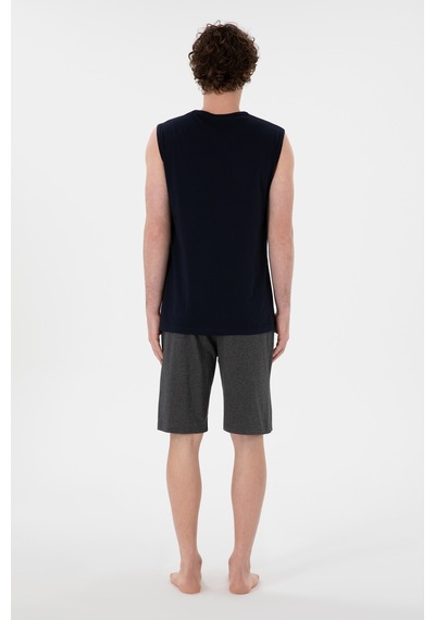 U.S. Polo Assn. Erkek Bisiklet Yaka Lacivert Pijama Takımı 50309807-VR033