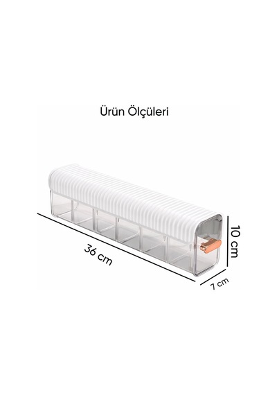 6 Bölmeli Sürgülü Çekmece İçi Organizer Plastik Çorap İç Çamaşır Dolap Düzenleyici beyaz