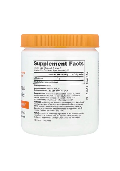Pure L-glutamine Powder 10.6 Oz 300 Grams