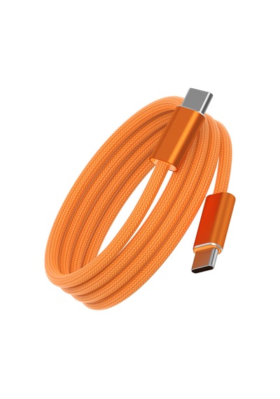 Wiwu Wi-c101 Essen Serisi Type-c To Type-c Hızlı Şarj Özellik Data Ve Şarj Kablosu 240w 1.5m Turuncu